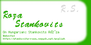 roza stankovits business card